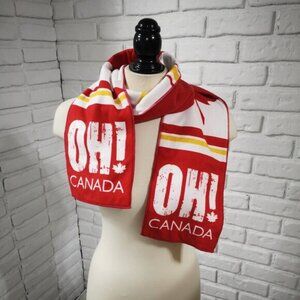 Oh Canada McDonalds Red White Gold Fleece Scarf